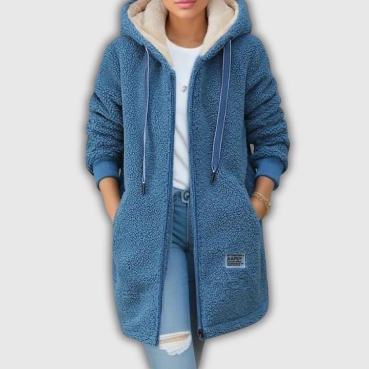 Diana | Cozy Hooded Teddy Jacket