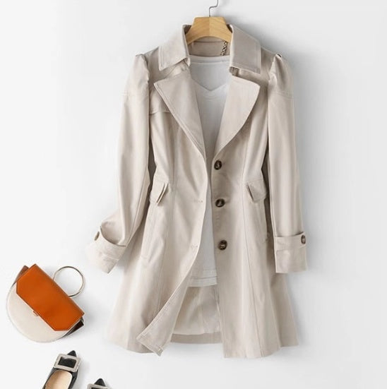 Eleonora | Tailored Button-Front Trench Coat