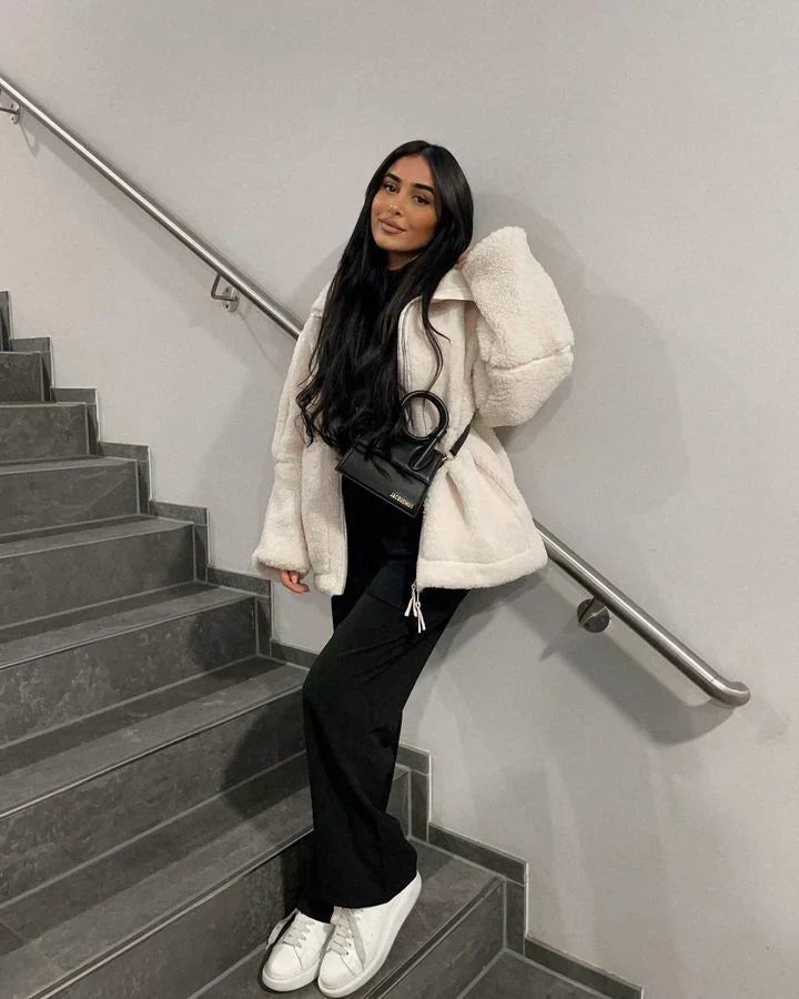 Elena | Soft Zip-Front Teddy Jacket