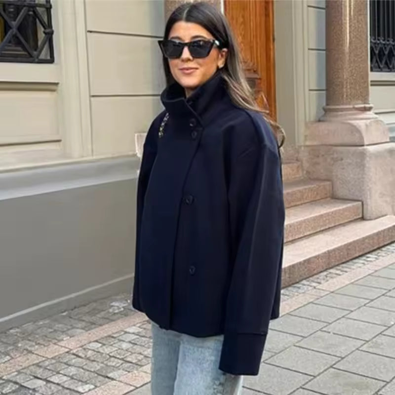 Rosa | Luxe Double-Breasted Short Coat