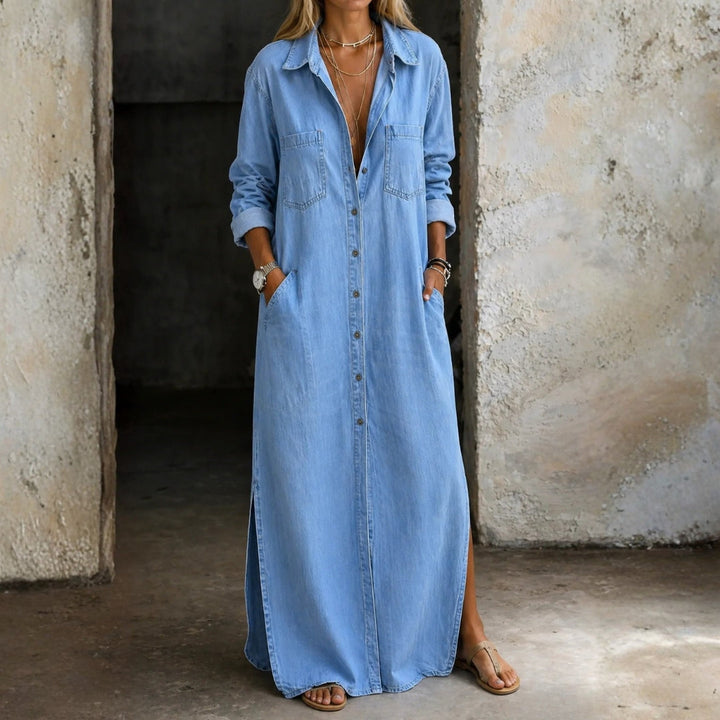 Valentina | Button-Front Denim Dress