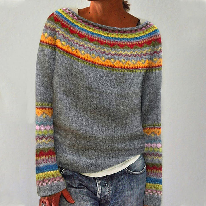 Elena | Retro Icelandic Knit Sweater