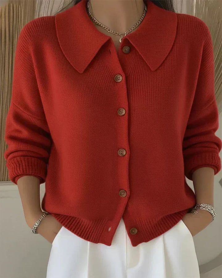 Monica | Collared Button-Front Cardigan
