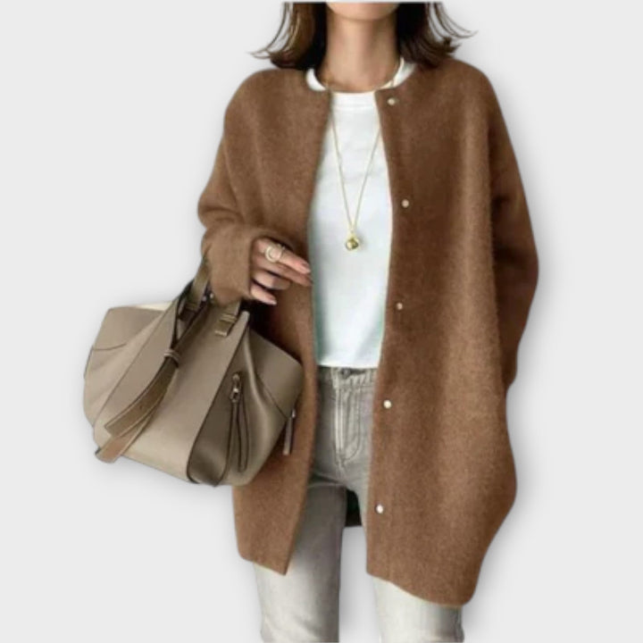 Romana | Oversized Snap-Front Cardigan
