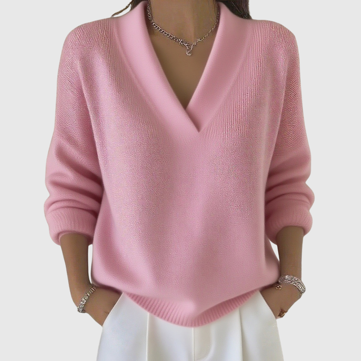 Eva | Relaxed Soft V-Neck Sweater