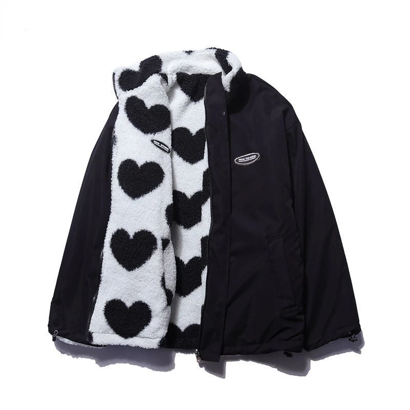 Eva | Reversible Heart-Pattern Coat