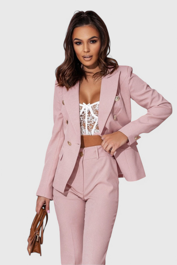 Fiorella Fitted Blazer with Slim Trousers