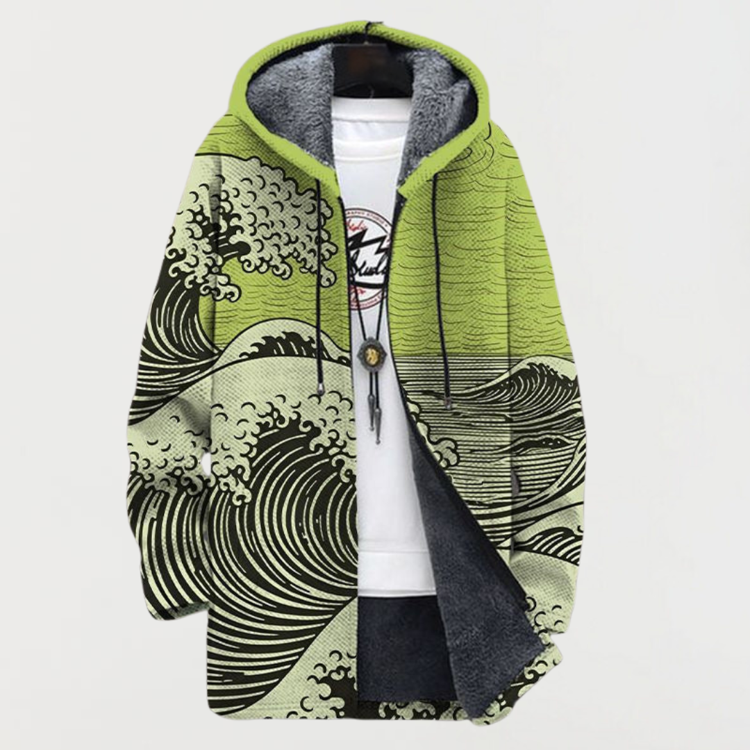 Annamaria | Wave-Design Hooded Cardigan