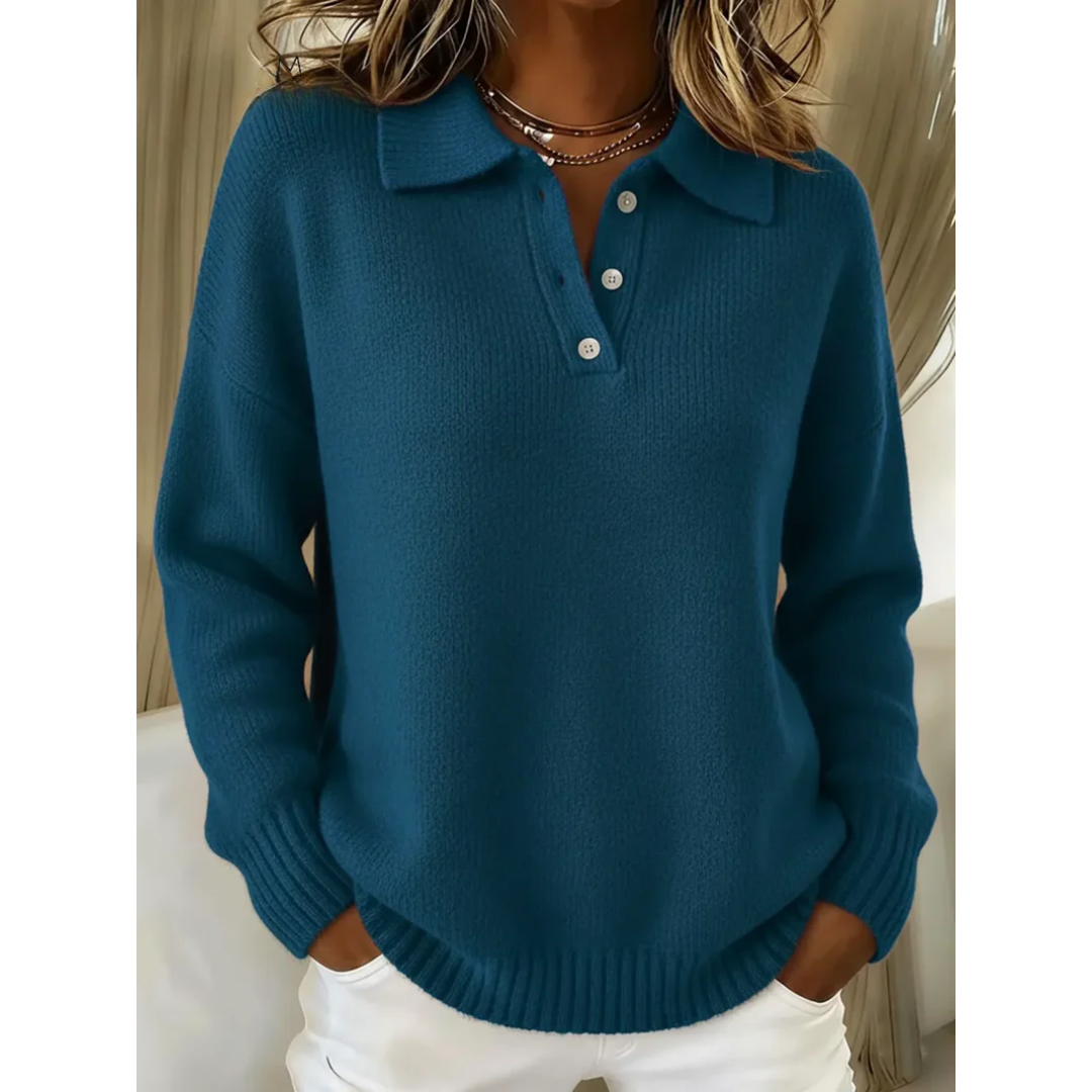 Nerina | Soft Polo Collar Sweater