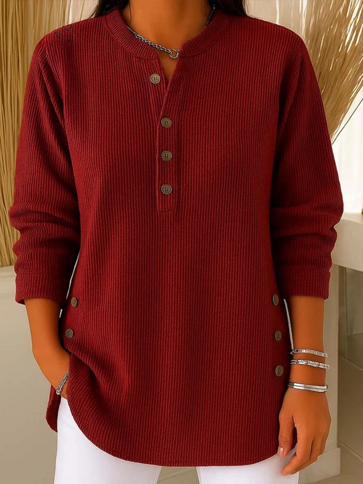 Luciana | Henley Button Tunic