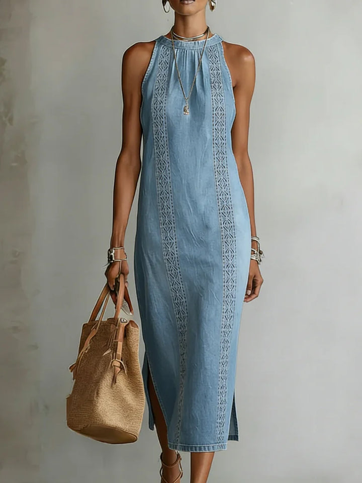Adelaide | Vintage Lace Denim Dress