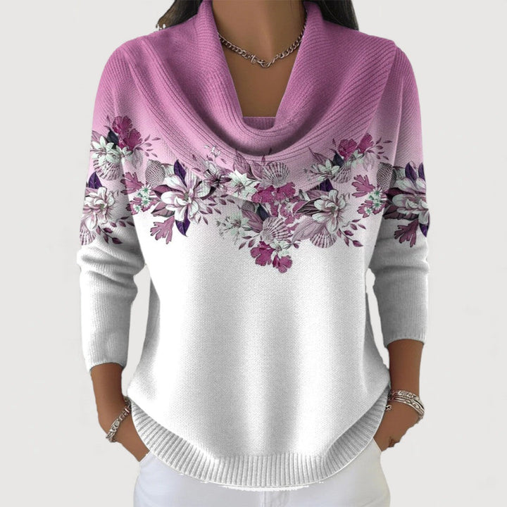 Dorotea | Floral Turtleneck Sweater