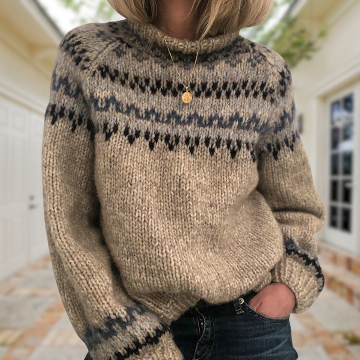 Rosa | Retro Icelandic Knit Sweater