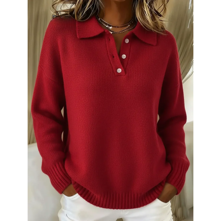 Nerina | Soft Polo Collar Sweater