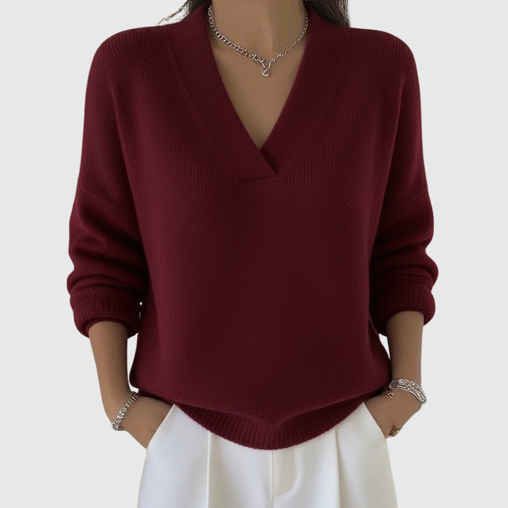 Eva | Relaxed Soft V-Neck Sweater