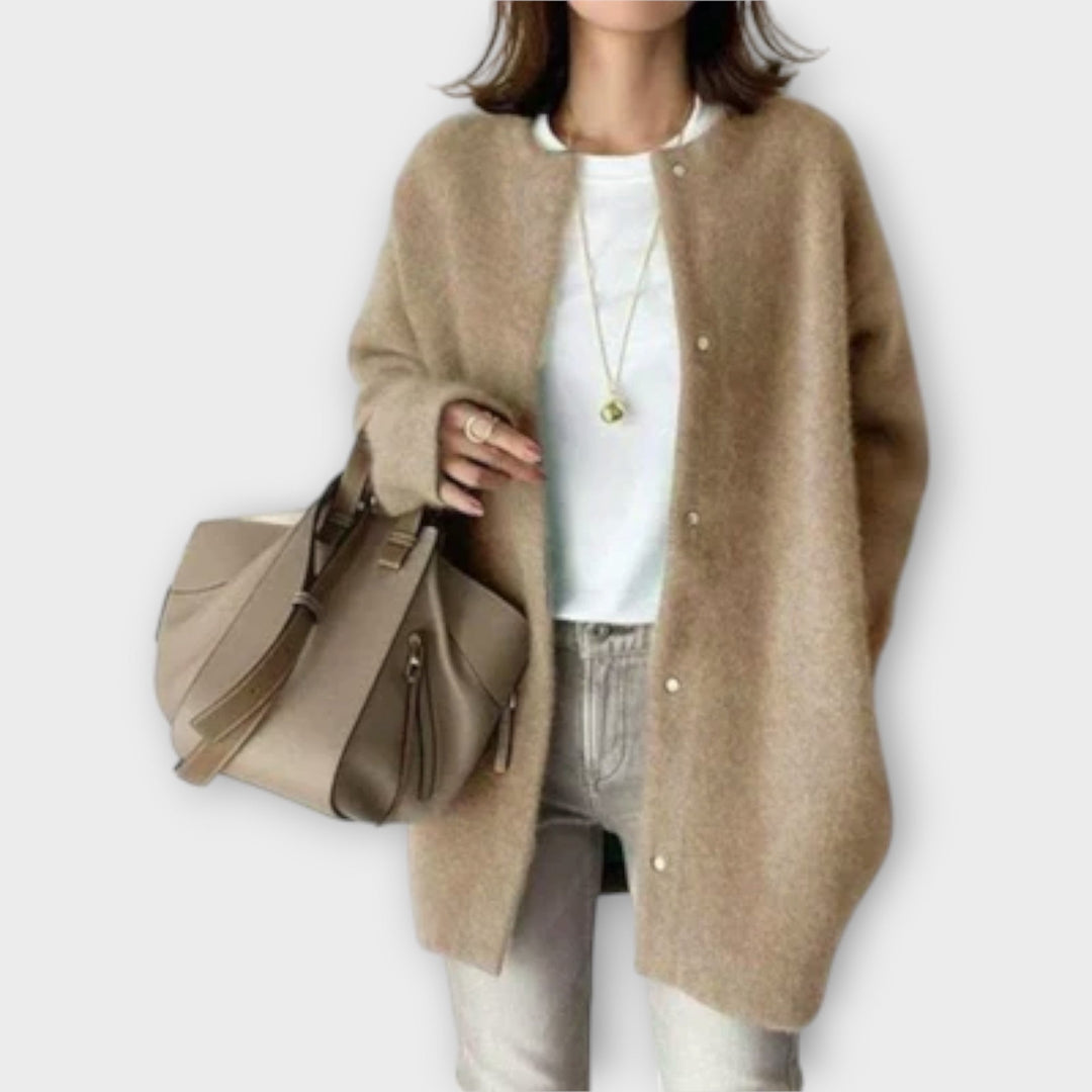 Romana | Oversized Snap-Front Cardigan