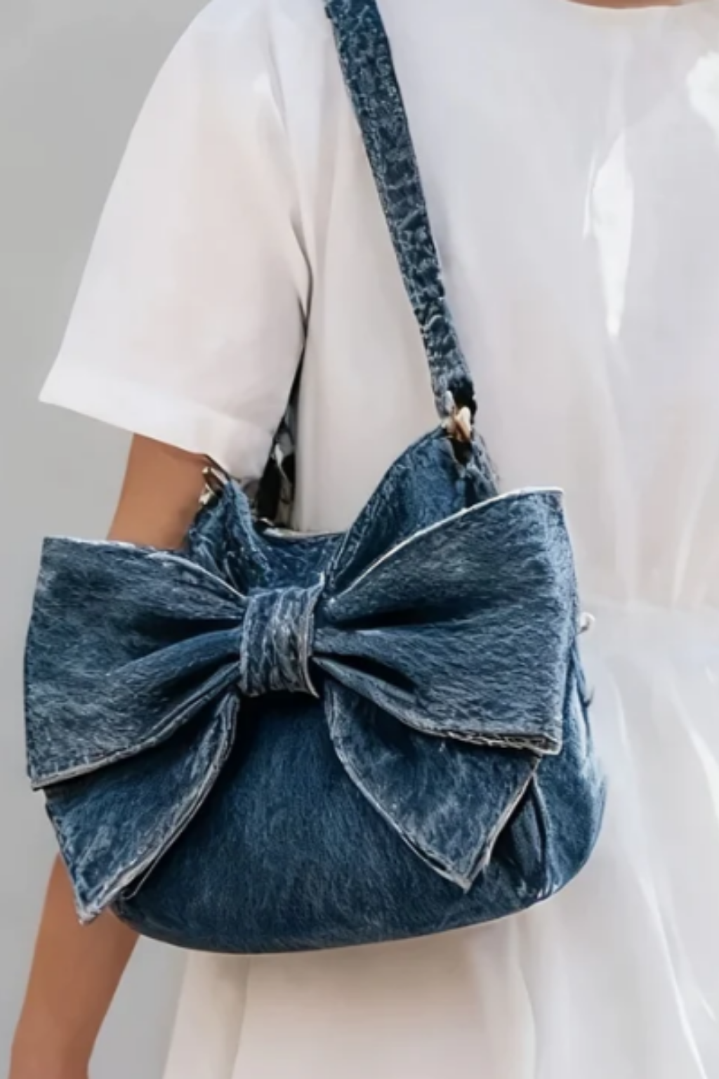 Violetta | Bow Denim Bag