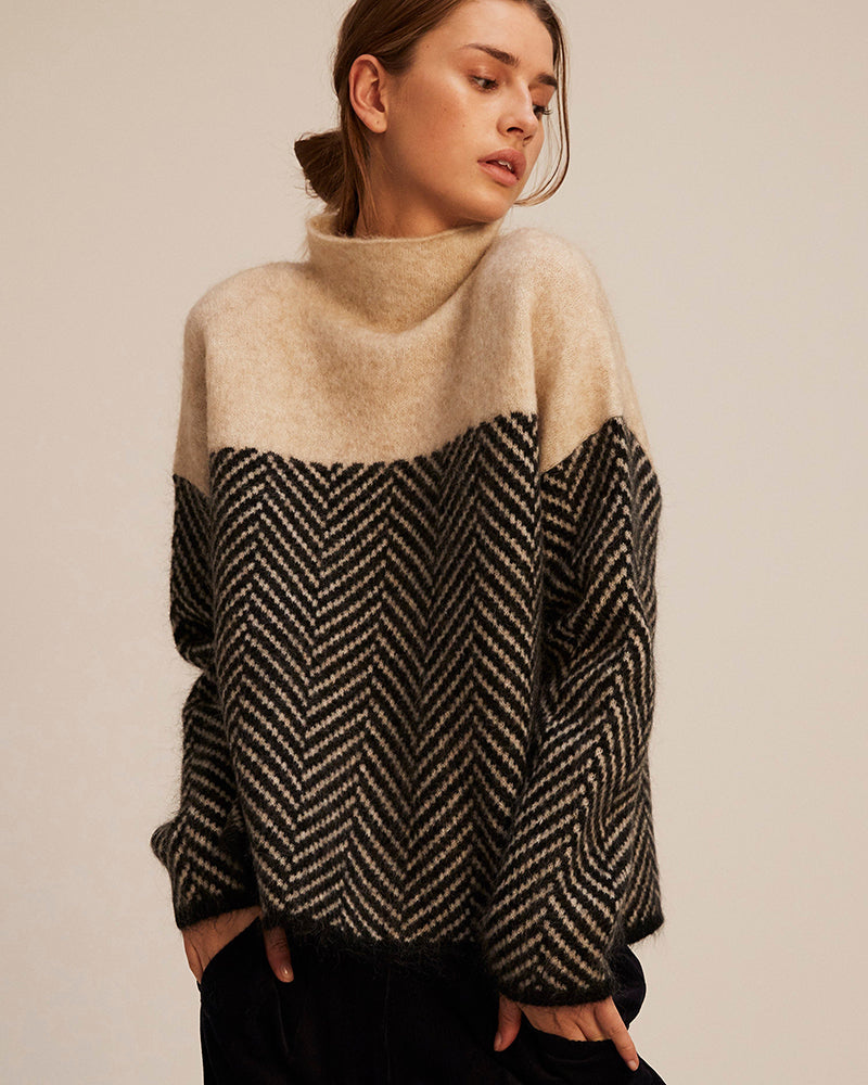 Fiorella | Cotton Mock-Neck Sweater