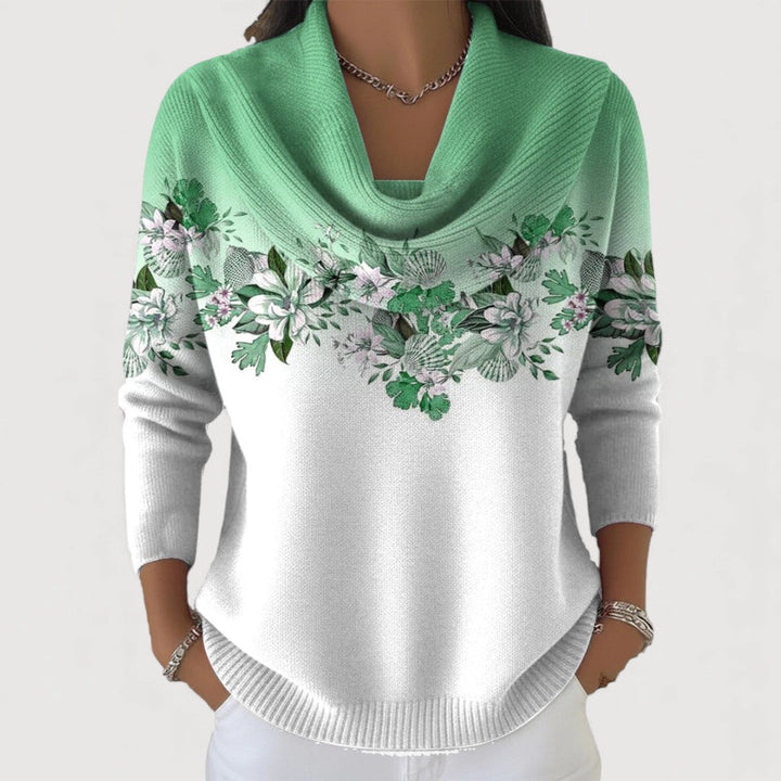 Dorotea | Floral Turtleneck Sweater