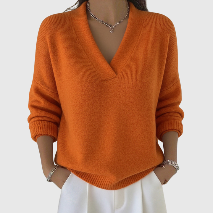 Eva | Relaxed Soft V-Neck Sweater