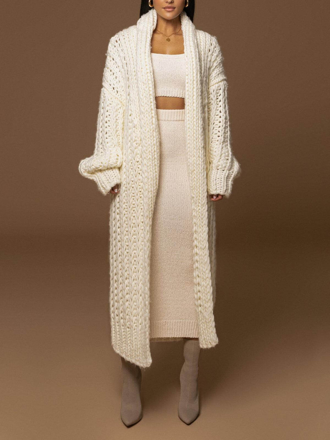 Ivory| Knit Coat