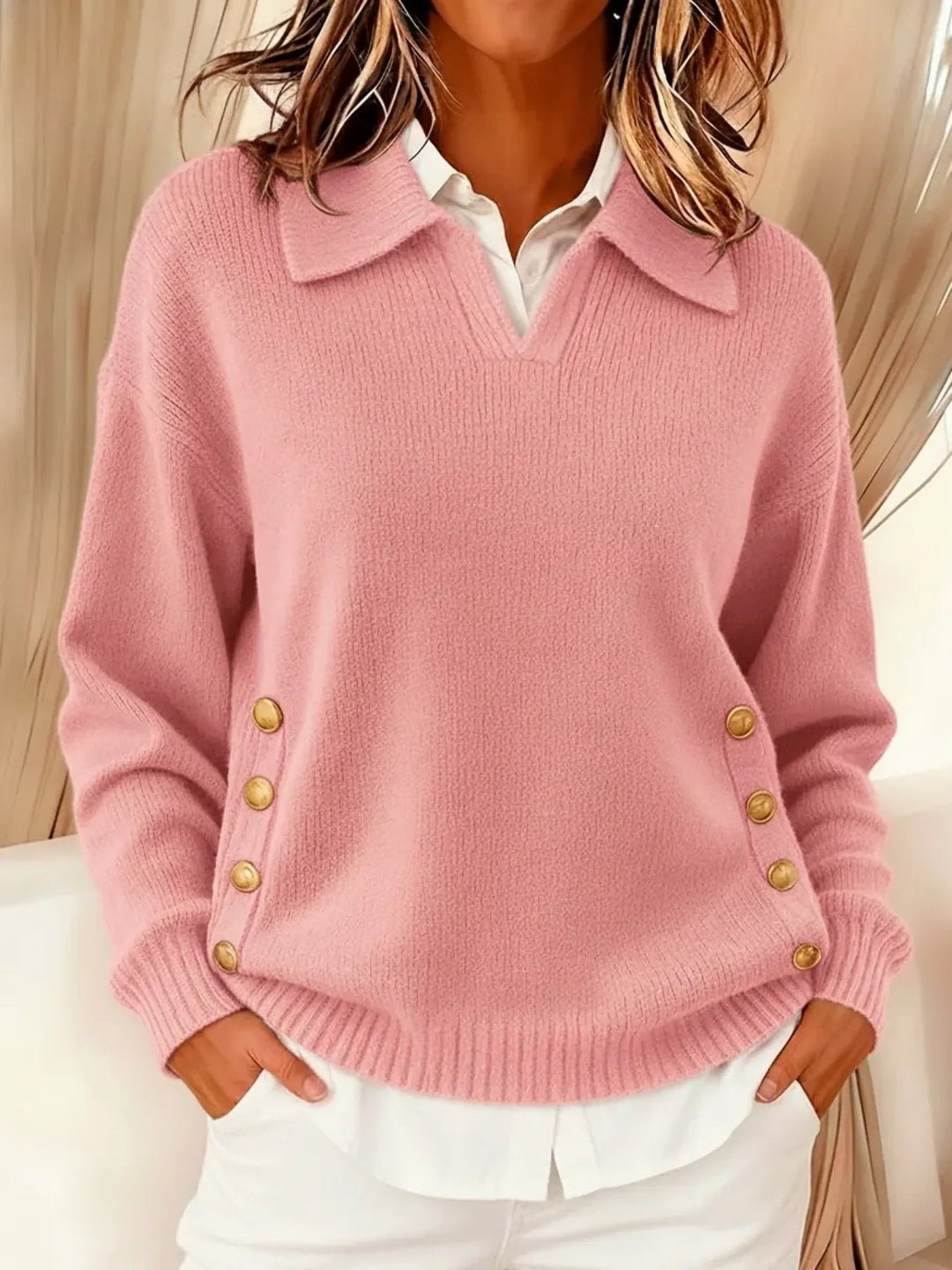 Felicia | V-Neck Sweater with Collar