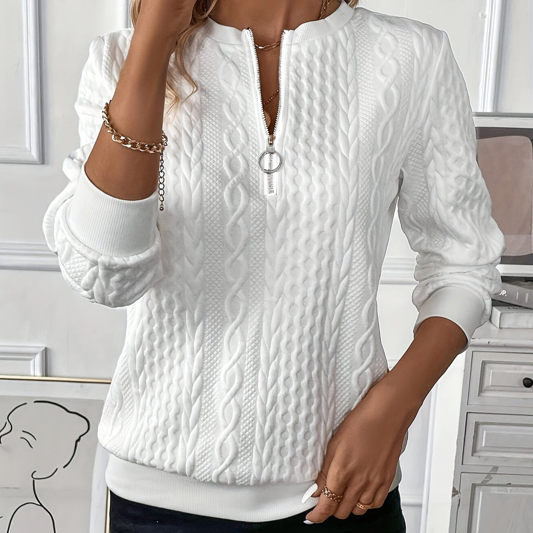 Claudia | Zip-Front Knit Sweater