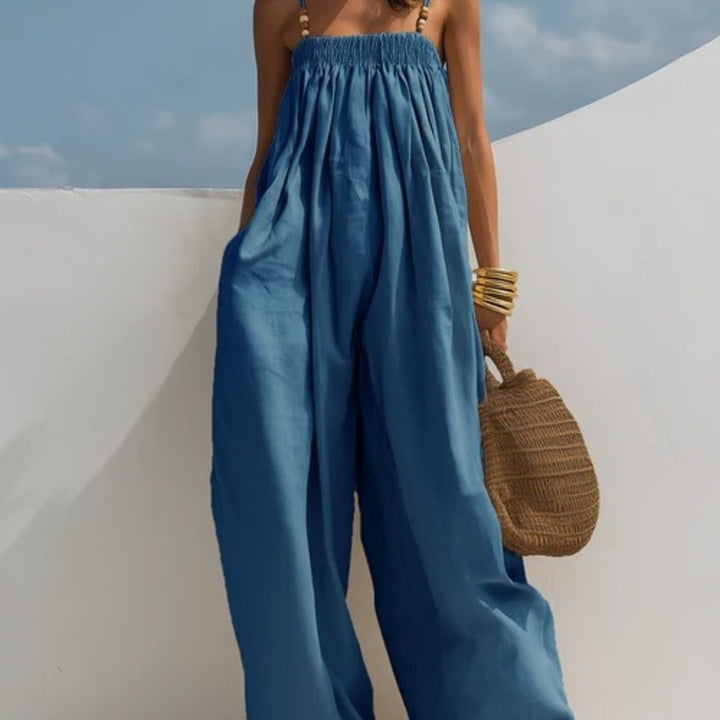 Tiziana | Wide-Leg Denim Jumpsuit