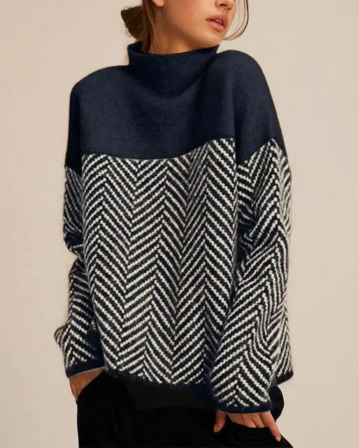 Fiorella | Cotton Mock-Neck Sweater
