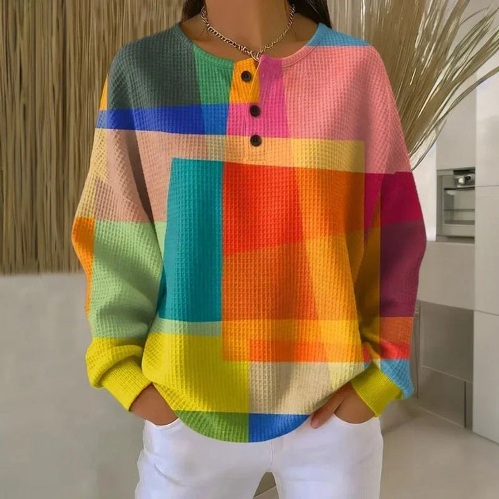 Diletta | Color-Block Waffle Knit Sweater