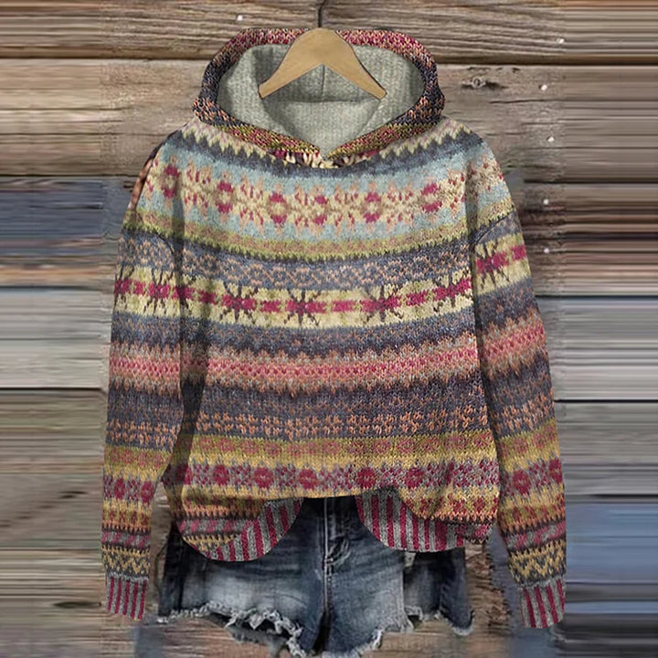 Letizia | Retro Boho-Pattern Sweatshirt