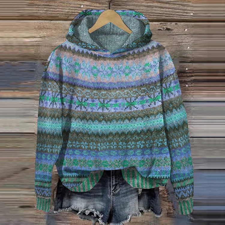 Letizia | Retro Boho-Pattern Sweatshirt
