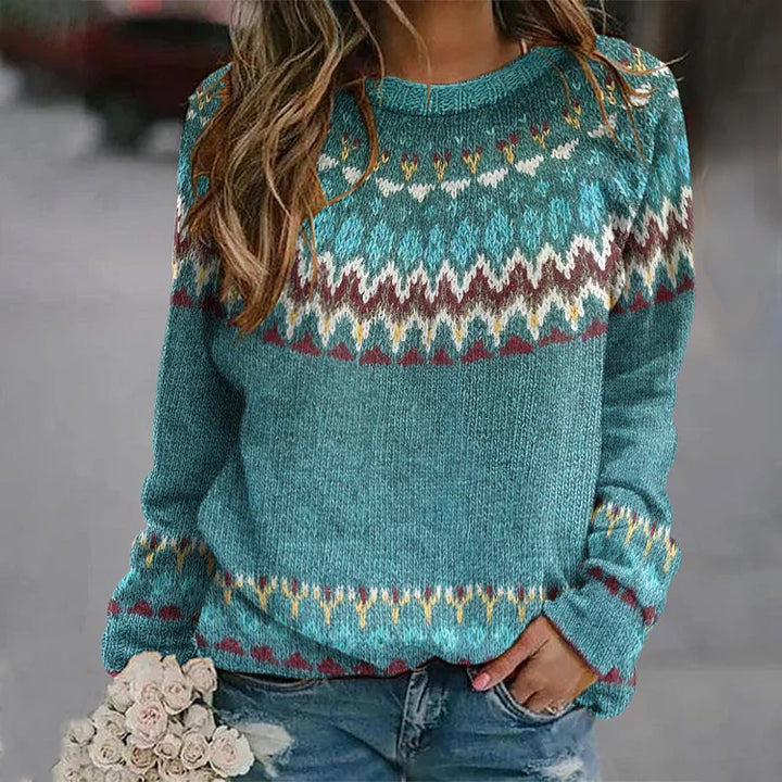 Immacolata | Retro Wave-Pattern Sweater