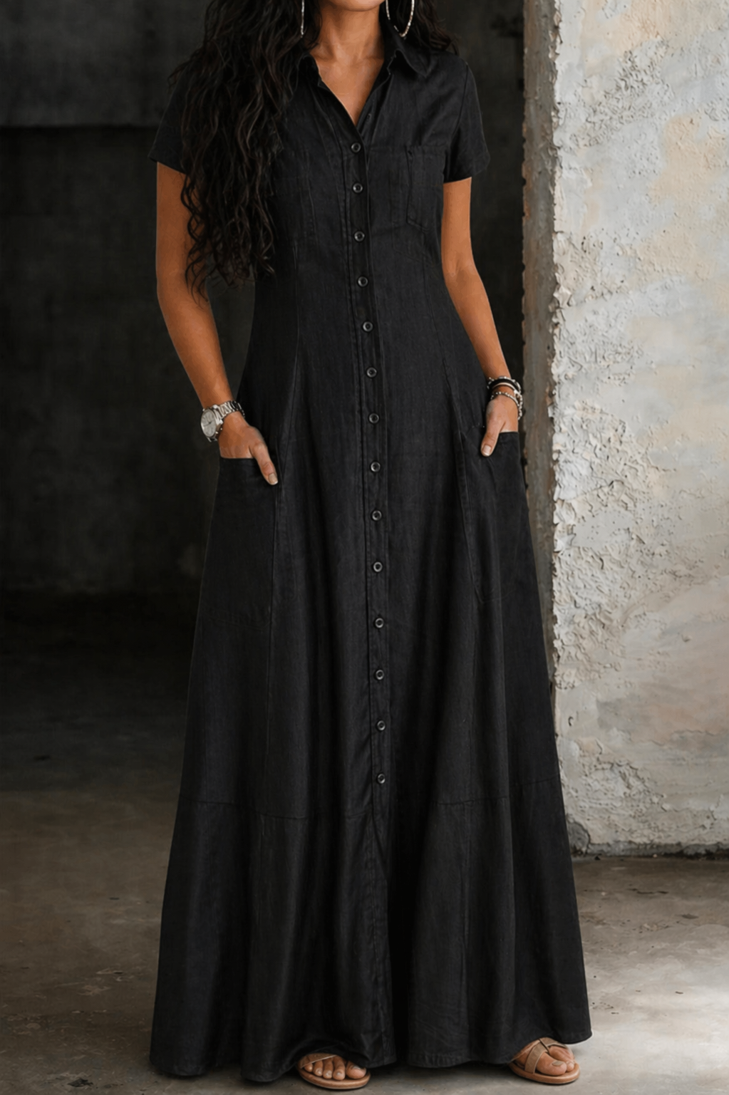 Diletta | Long Denim Dress