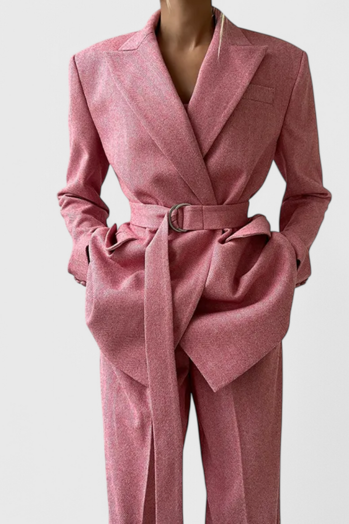 Livia Three-Piece Suit Ensemble Featuring a Tailored Corset