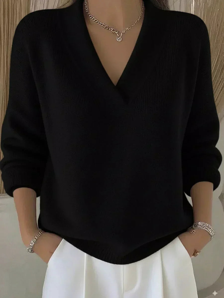 Elisa | Relaxed V-Neck Sweater