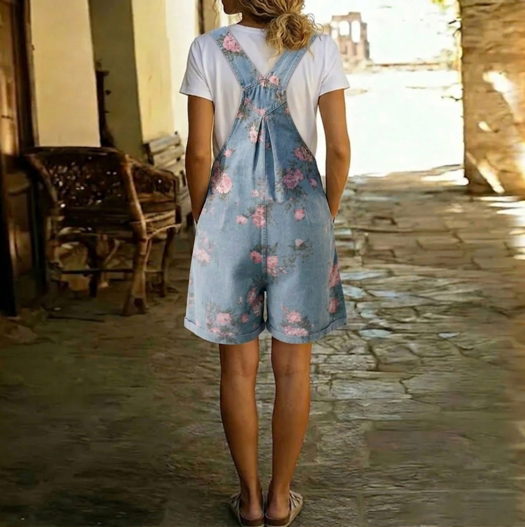 Beatrice | Floral Denim Jumpsuit