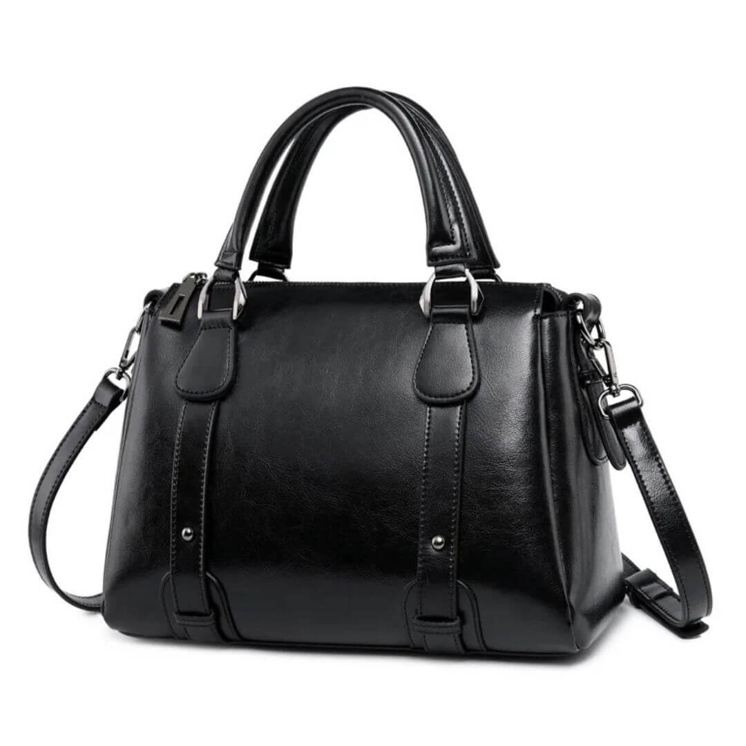 Dafne | Polished Leather Shoulder Bag