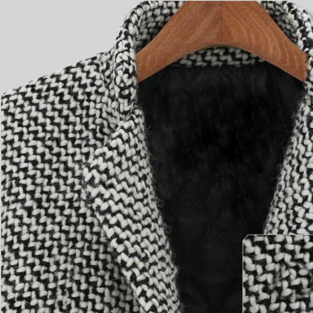 Palmira | Black and White Bouclé Coat
