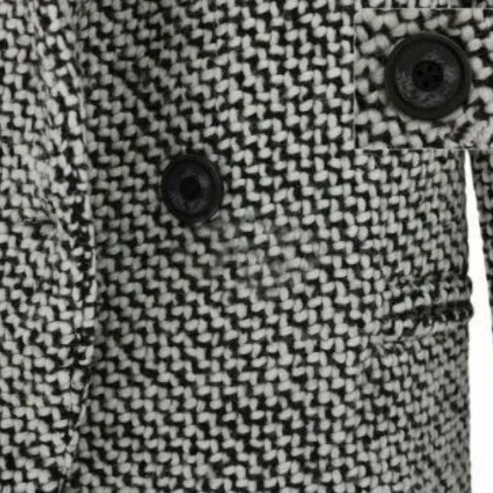Palmira | Black and White Bouclé Coat