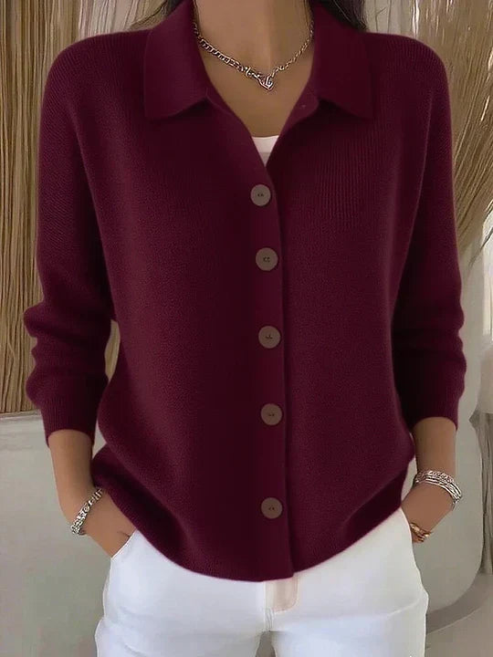Patrizia | Button-Front Collared Cardigan