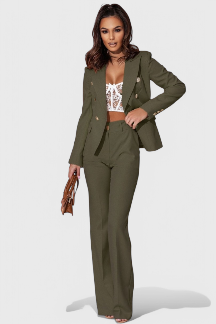 Fiorella Fitted Blazer with Slim Trousers