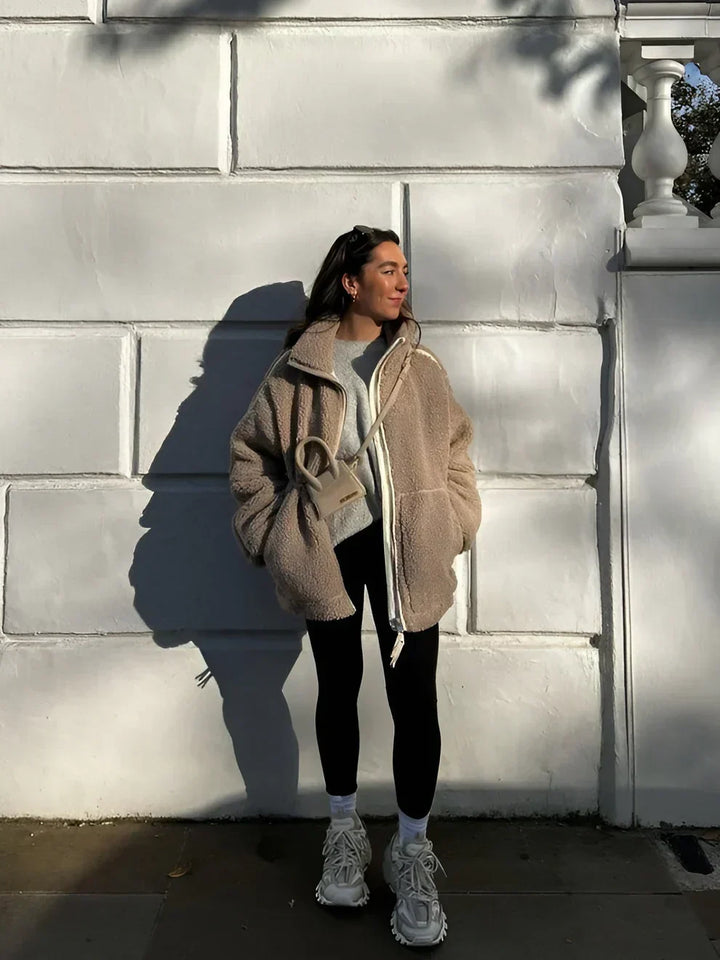 Elena | Soft Zip-Front Teddy Jacket