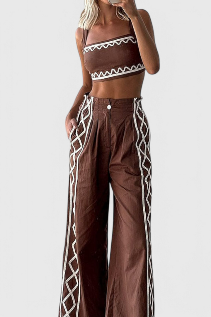 Olivia Asymmetrical Zigzag Pattern Ensemble