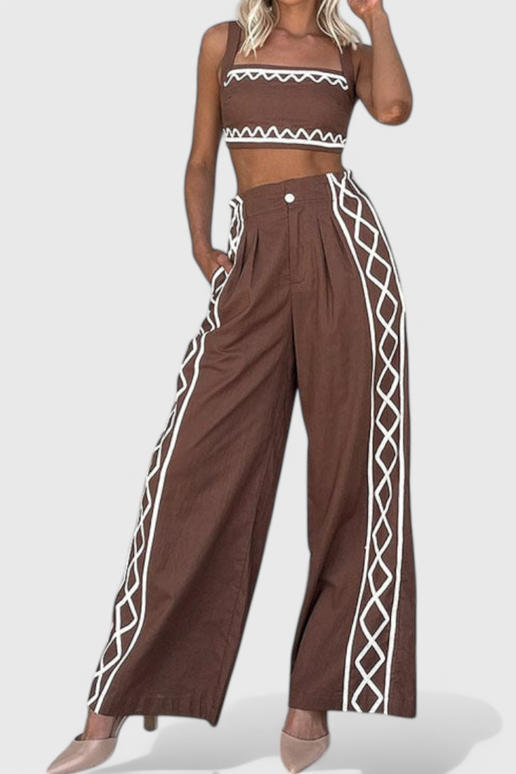 Olivia Asymmetrical Zigzag Pattern Ensemble