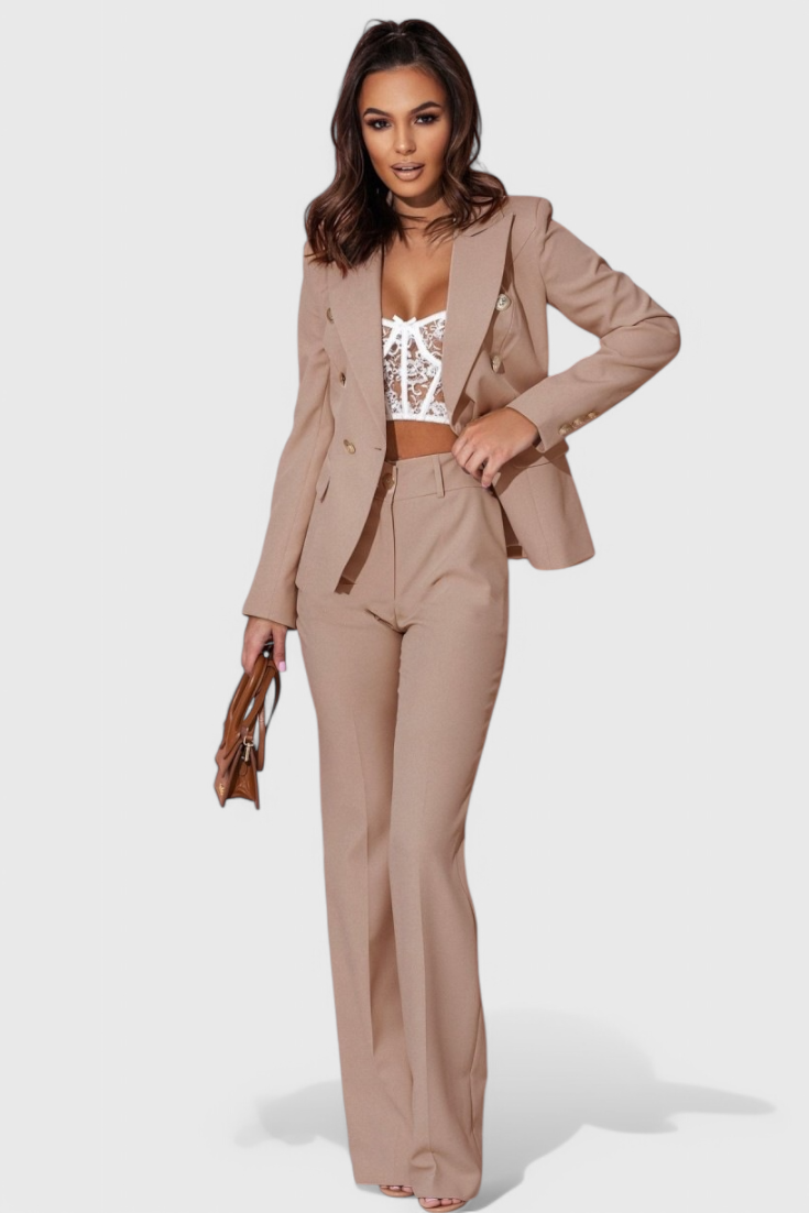 Fiorella Fitted Blazer with Slim Trousers