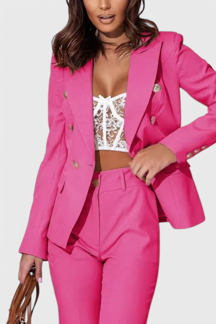 Fiorella Fitted Blazer with Slim Trousers