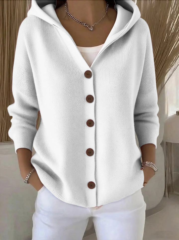 Eva | Hooded Button-Up Knit Cardigan