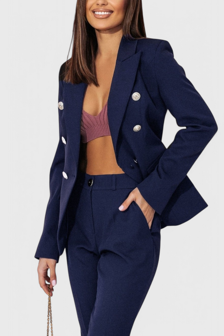 Fiorella Fitted Blazer with Slim Trousers