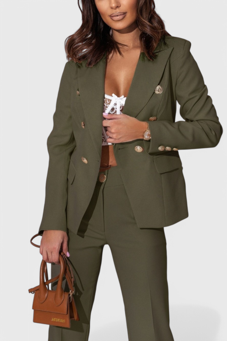 Fiorella Fitted Blazer with Slim Trousers